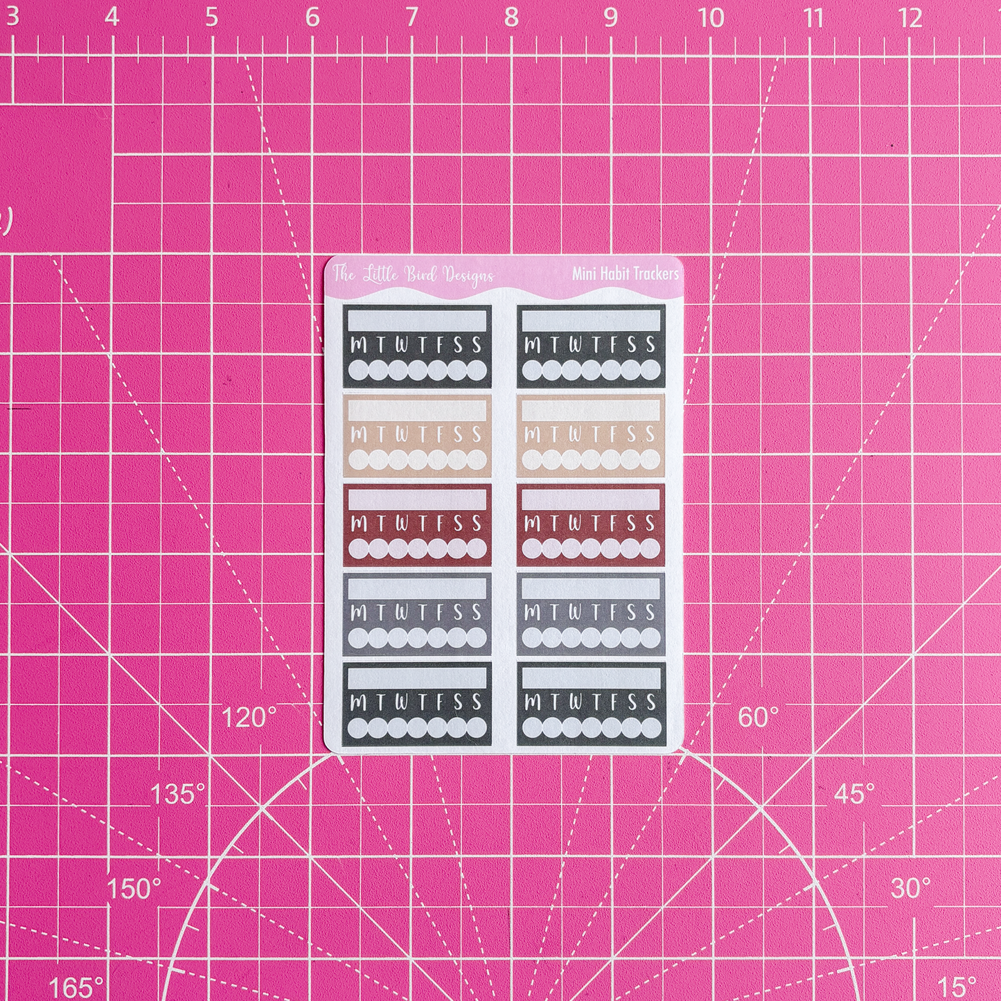 Mini Habit Tracker Sticker Sheets