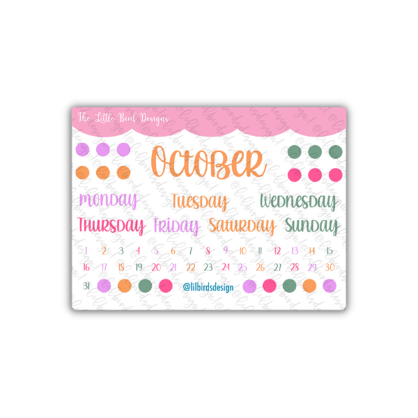 PRINTABLE - Monthly Basics - Fun Holidays Colours