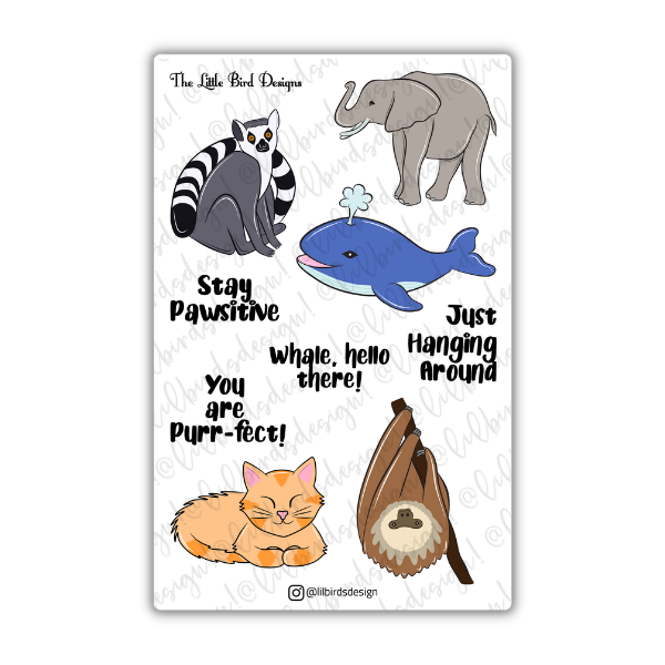 PRINTABLE - Cute Critters Sticker Set