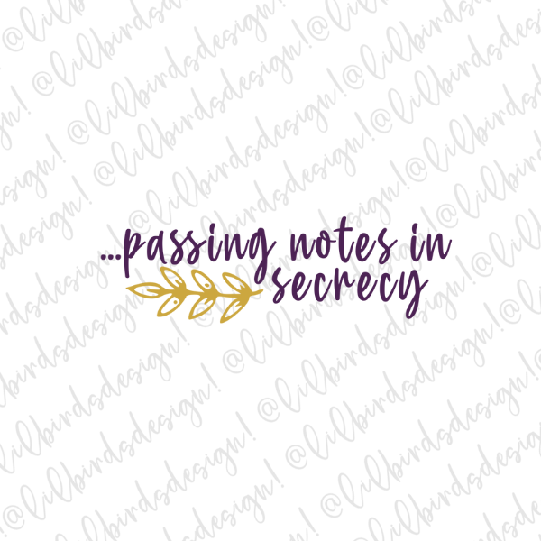 Passing Notes Waterproof Vinyl Sticker