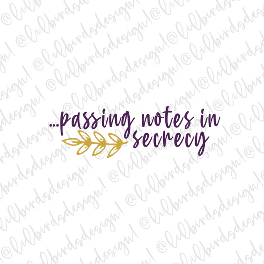 Passing Notes Waterproof Vinyl Sticker