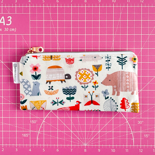 Folk Animals Pencil Pouch