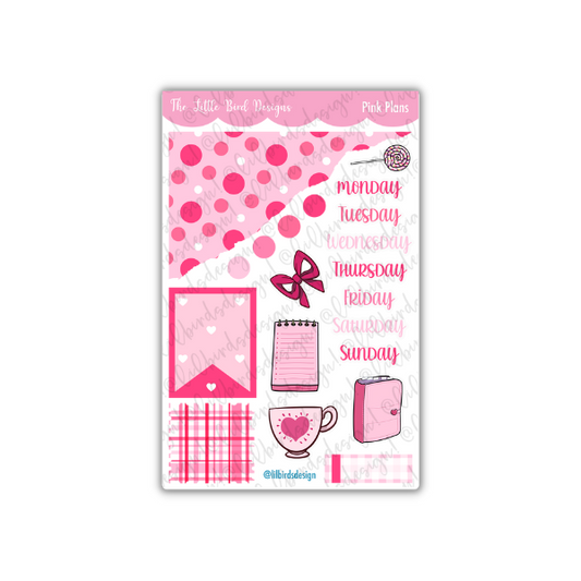 Pink Plans - Weekly Sticker Sheet