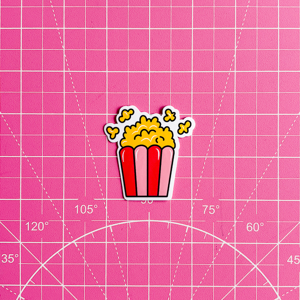 RETIRING SOON - Popcorn Waterproof Vinyl Sticker