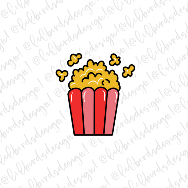 Popcorn Waterproof Vinyl Sticker