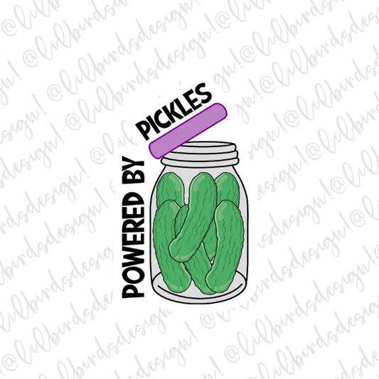 Powered by Pickles Paradise Waterproof Vinyl Sticker