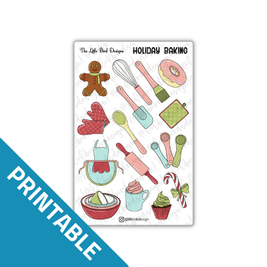 PRINTABLE - Holiday Baking Sticker Sheet