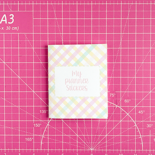 My Planner Stickers Plaid Reusable Small Sticker Album