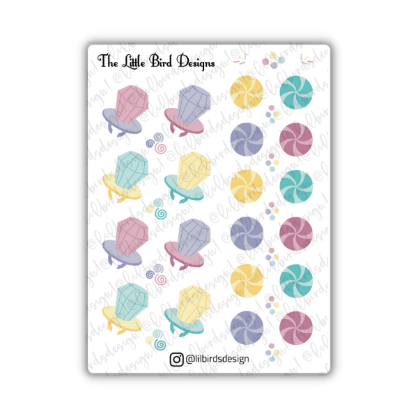 Pastel Candy Sticker Sheets