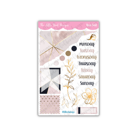 Rose Gold - Weekly Sticker Sheet