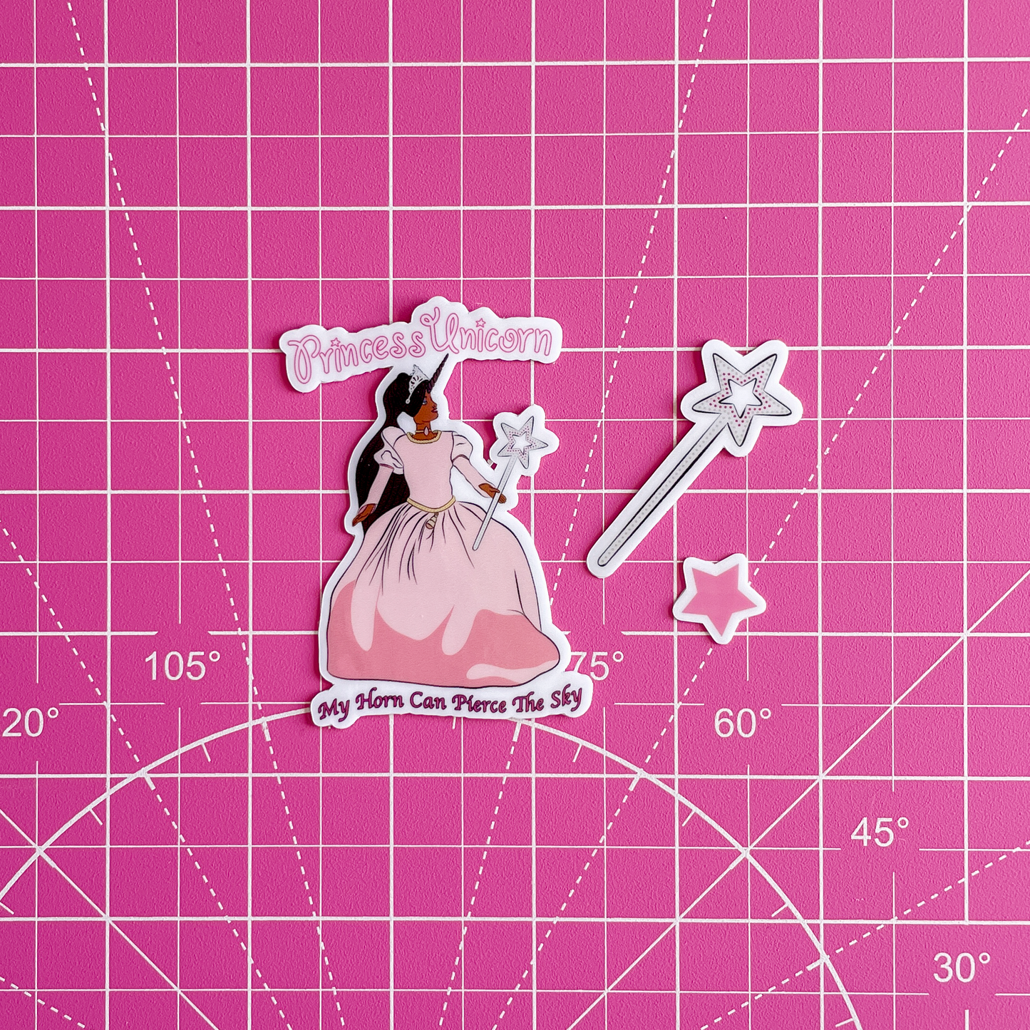 Princess Unicorn Waterproof Vinyl Sticker