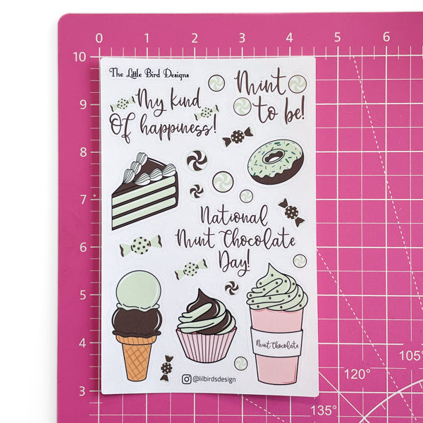 National Mint Chocolate Day Sticker Sheet