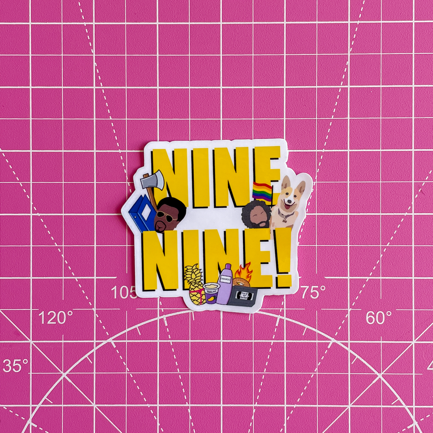 Nine - Nine Waterproof Vinyl Sticker