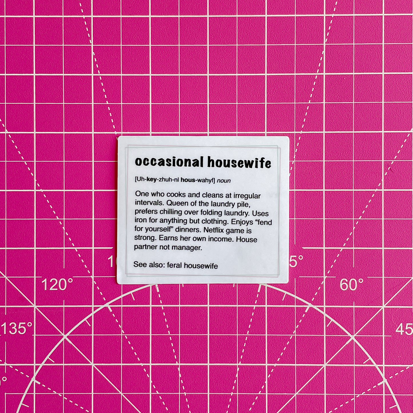 Occasional Housewife Waterproof Vinyl Sticker