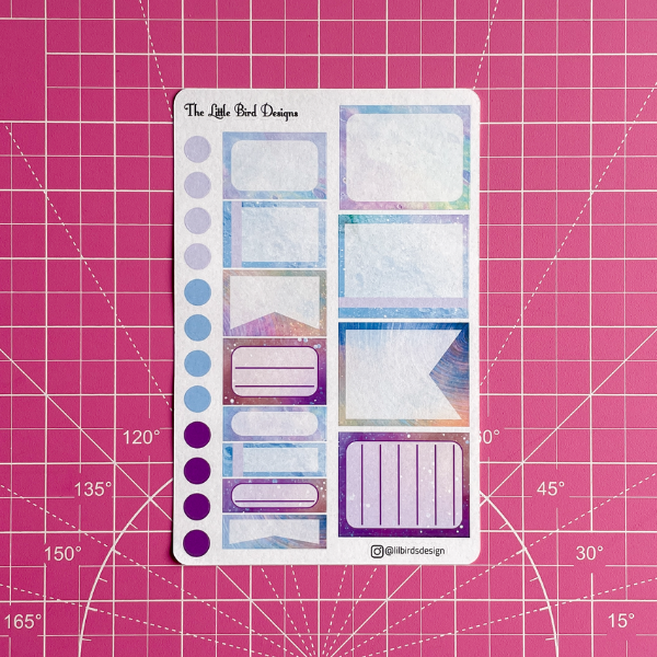 Pastel Space - Functional Boxes Sticker Sheet