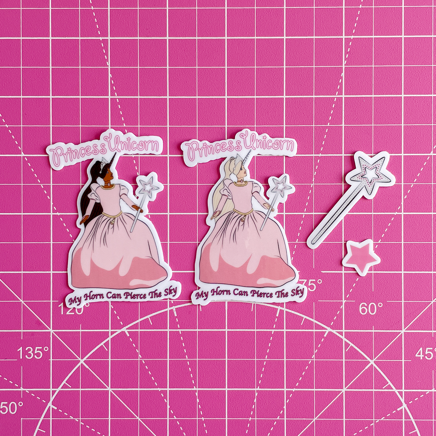 Princess Unicorn Waterproof Vinyl Sticker