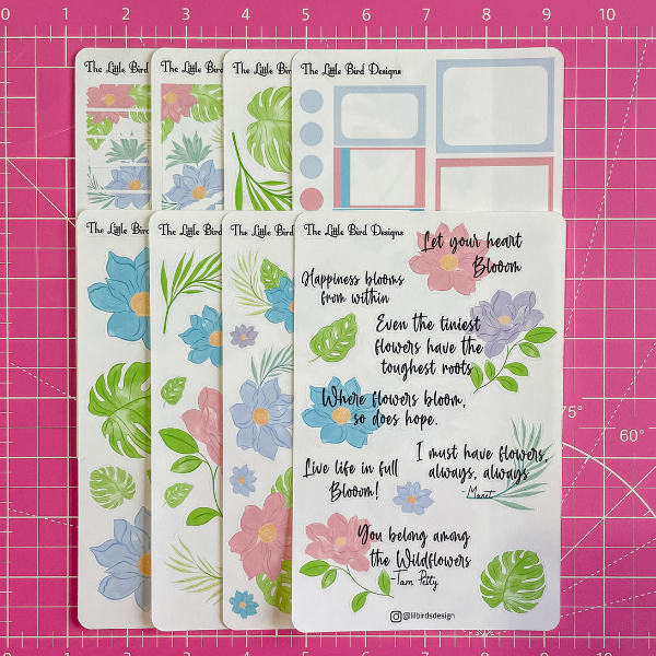 Watercolour Flowers Sticker Bundle