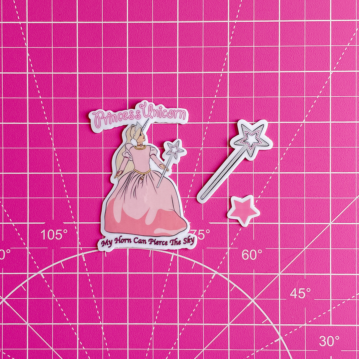 Princess Unicorn Waterproof Vinyl Sticker