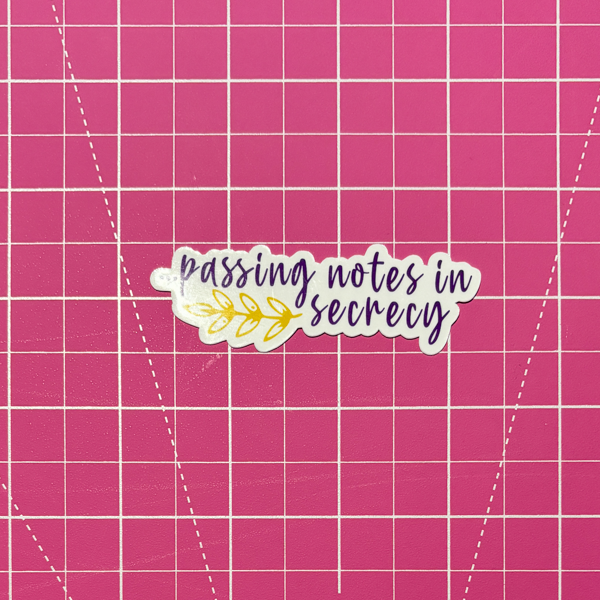 Passing Notes Waterproof Vinyl Sticker