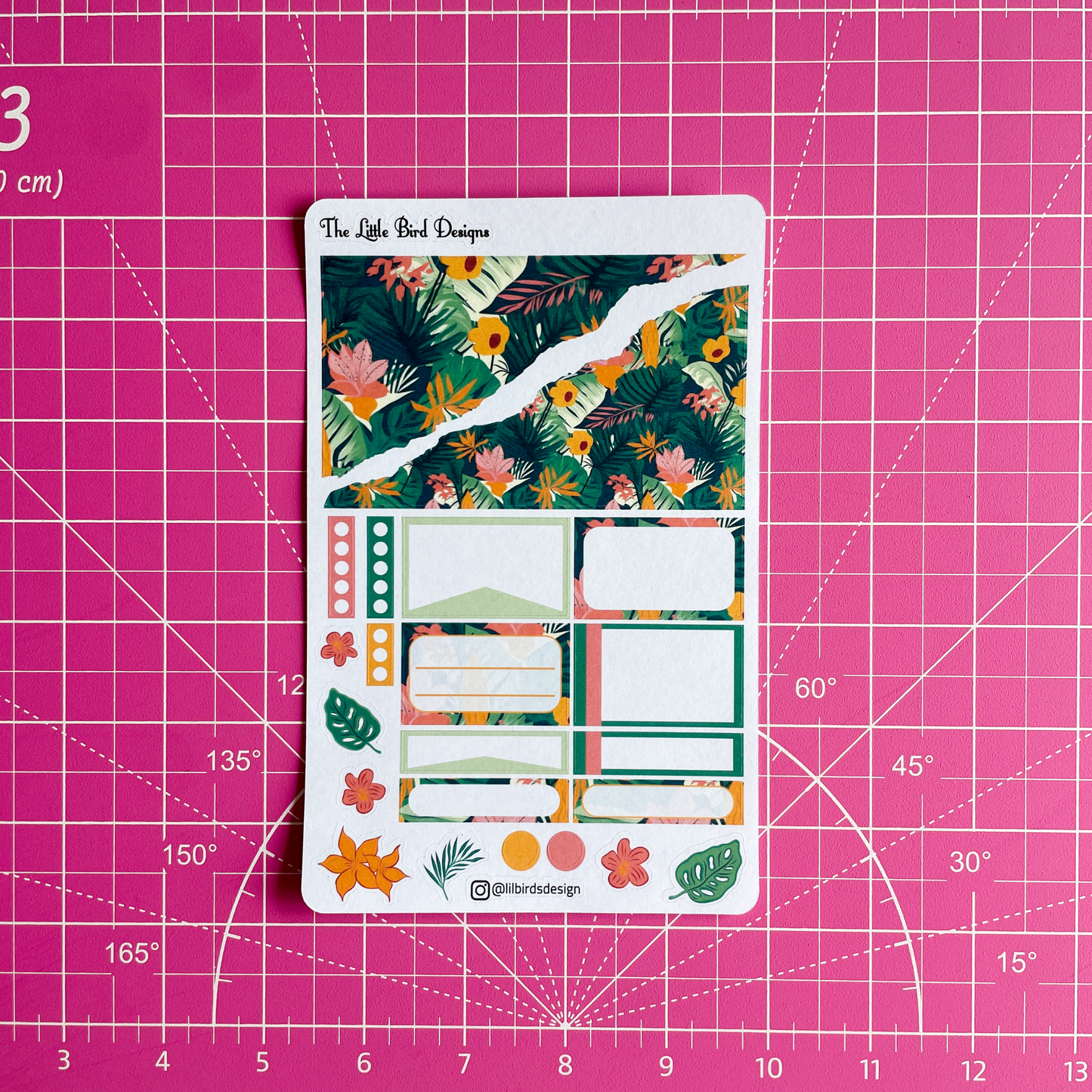 Tropical Flowers – Passion Planner Daily – Sticker Bundle