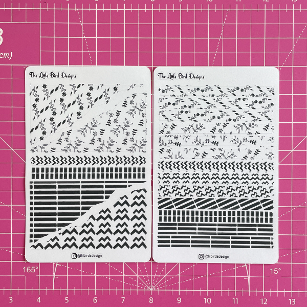 Black and White Line Art Flowers Sticker Sheets