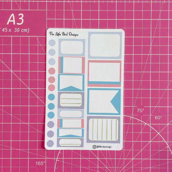 Watercolour - Functional Boxes Sticker Sheet