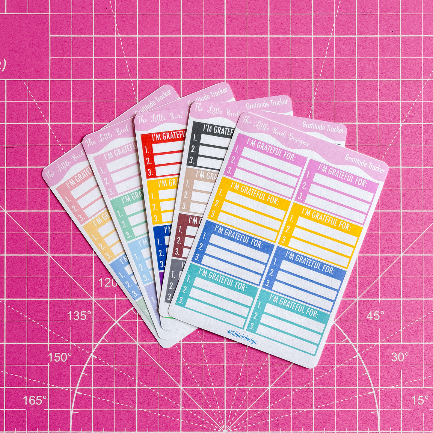 Gratitude Tracker Sticker Sheets