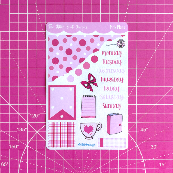 Pink Plans - Weekly Sticker Sheet