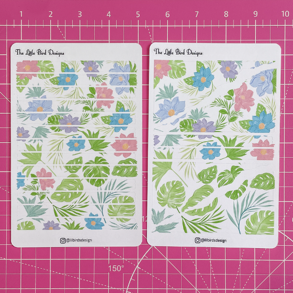 Watercolour Flowers Sticker Bundle