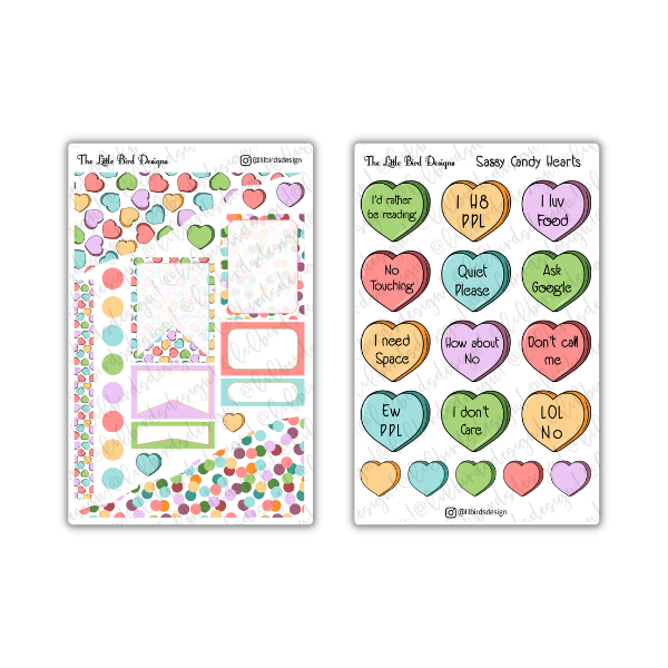 Sassy Candy Hearts – Sticker Bundle