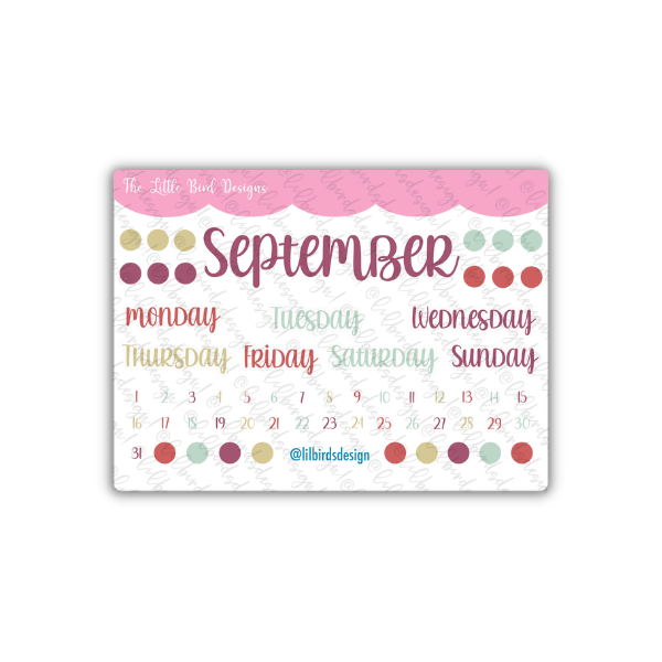 PRINTABLE - Monthly Basics - Fun Holidays Colours