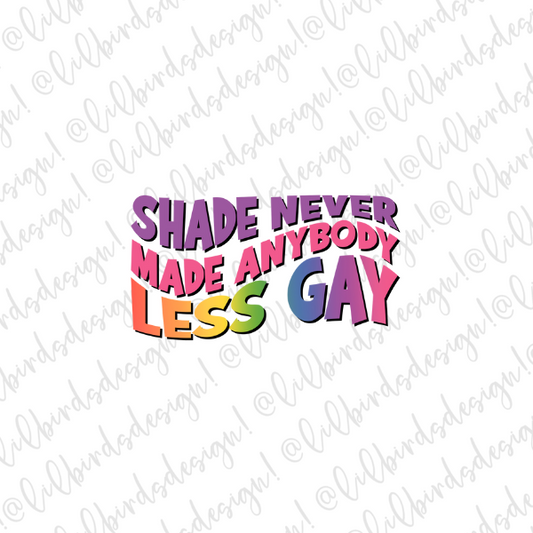 Shade Waterproof Vinyl Sticker