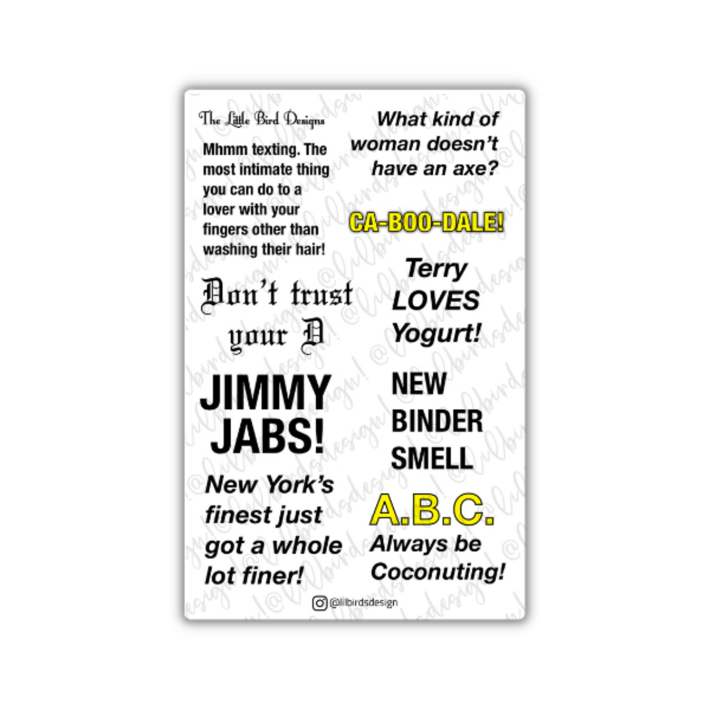 PRINTABLE - Nine-Nine - Brooklyn Nine-Nine Fan Art Sticker Sheets