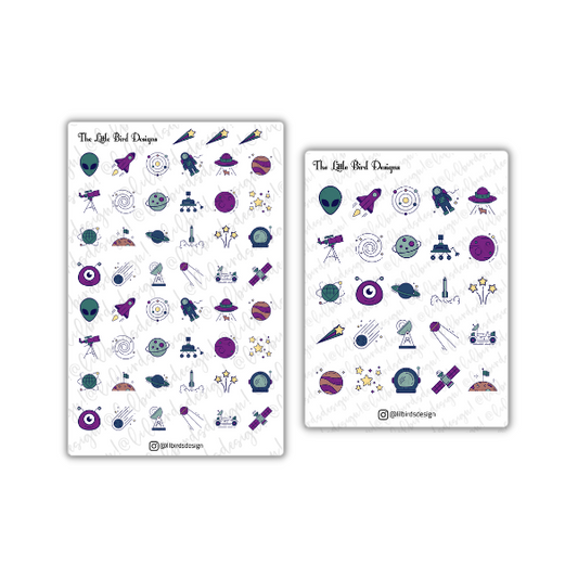 Space Icon Sticker Sheets