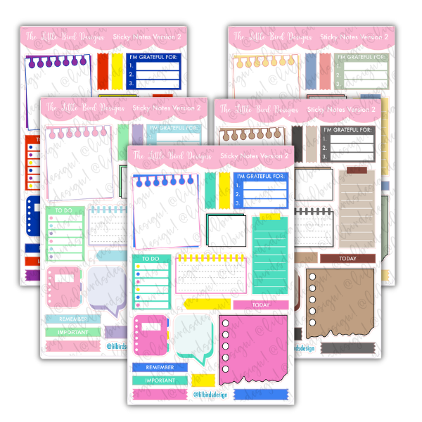 Sticky Notes - Version 2 - Sticker Sheets