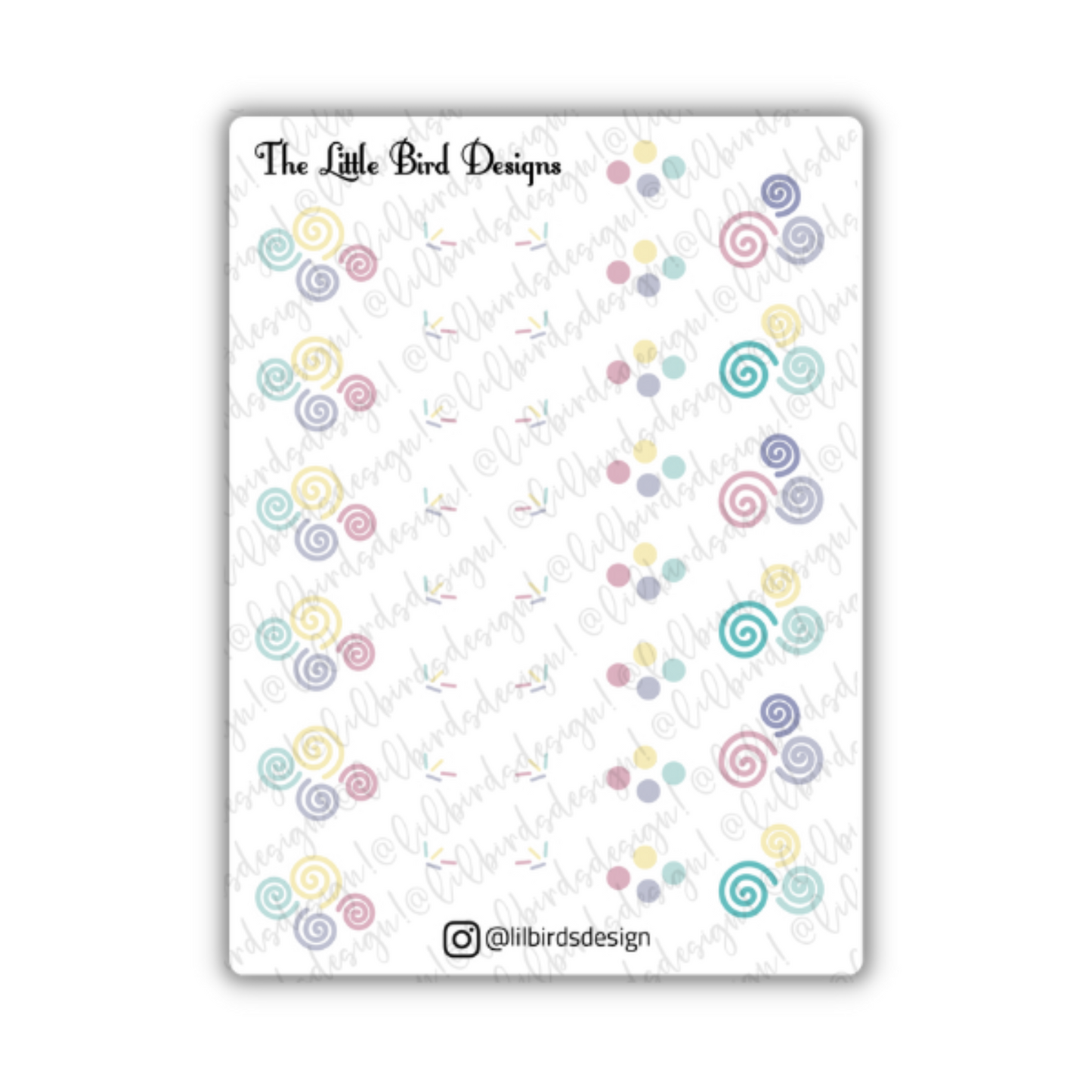 Pastel Candy Sticker Sheets