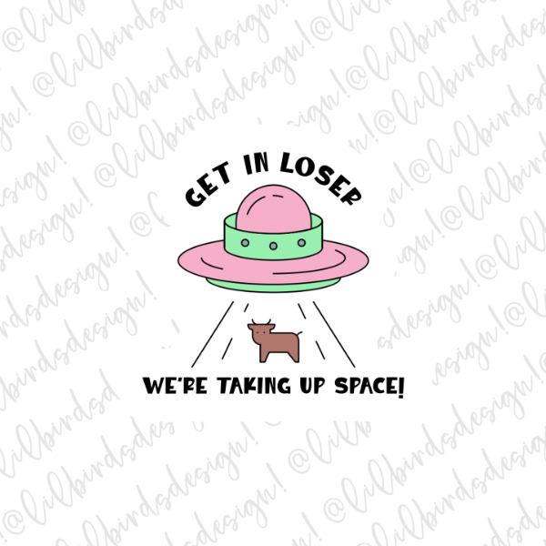 Taking Up Space Waterproof Vinyl Sticker