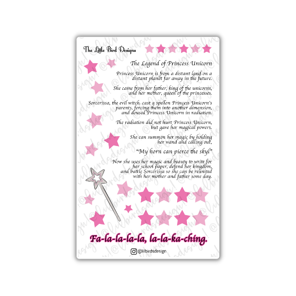 Princess Unicorn – Sticker Bundle