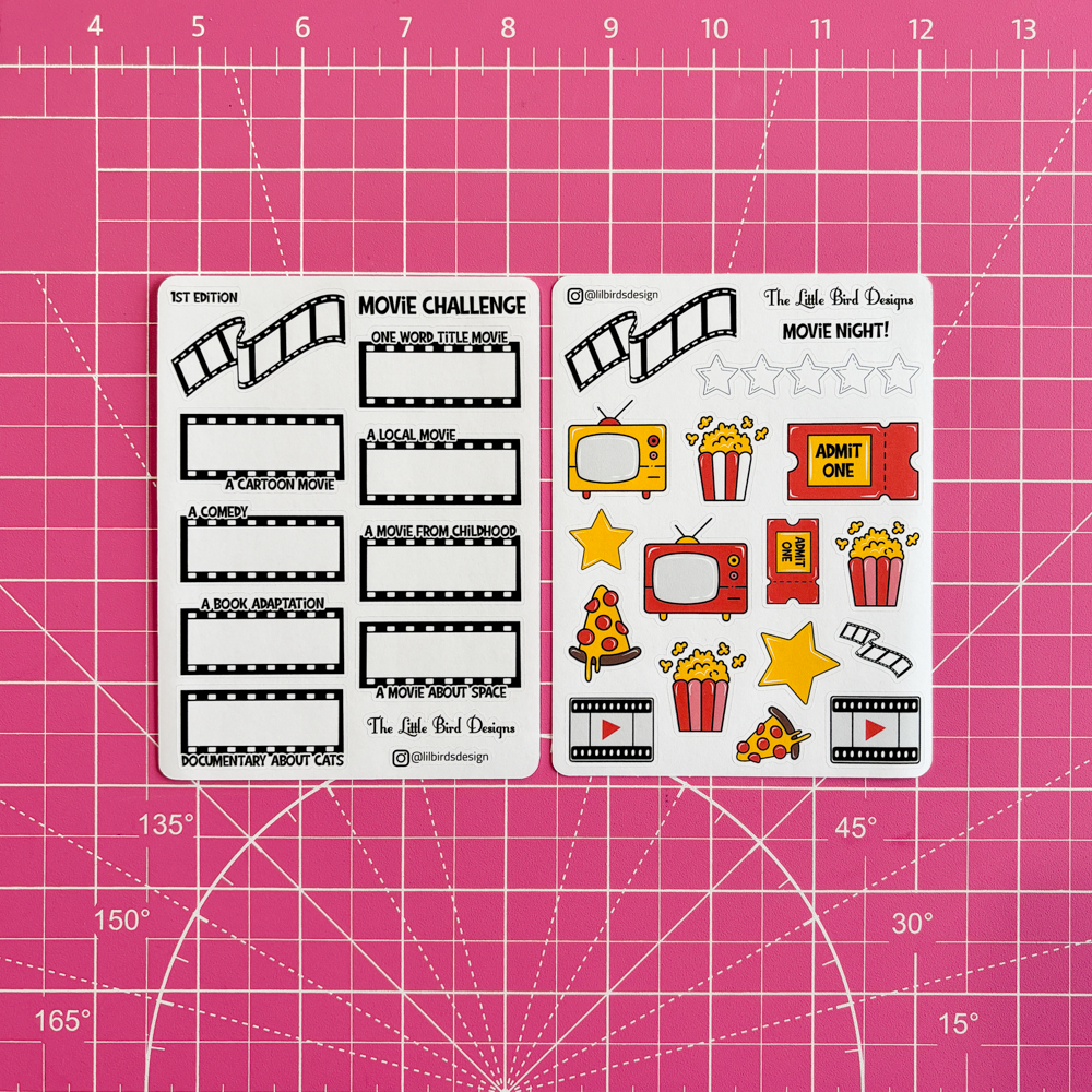 Movie Night Sticker Sheet Bundle