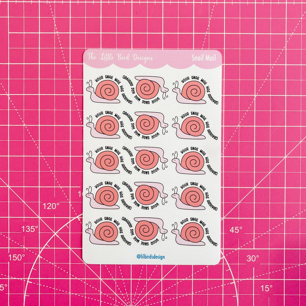 Snail Mail Has Arrived Sticker Sheet