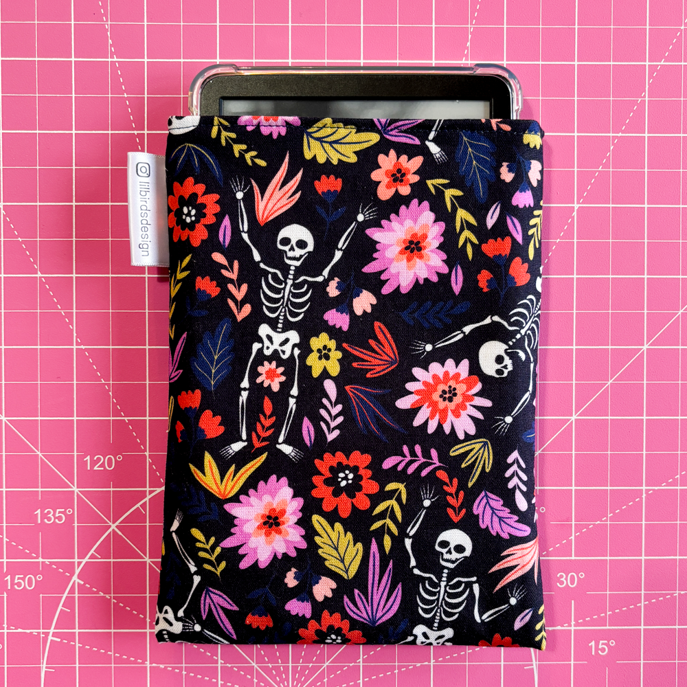 Skeleton Flowers Kindle Sleeve