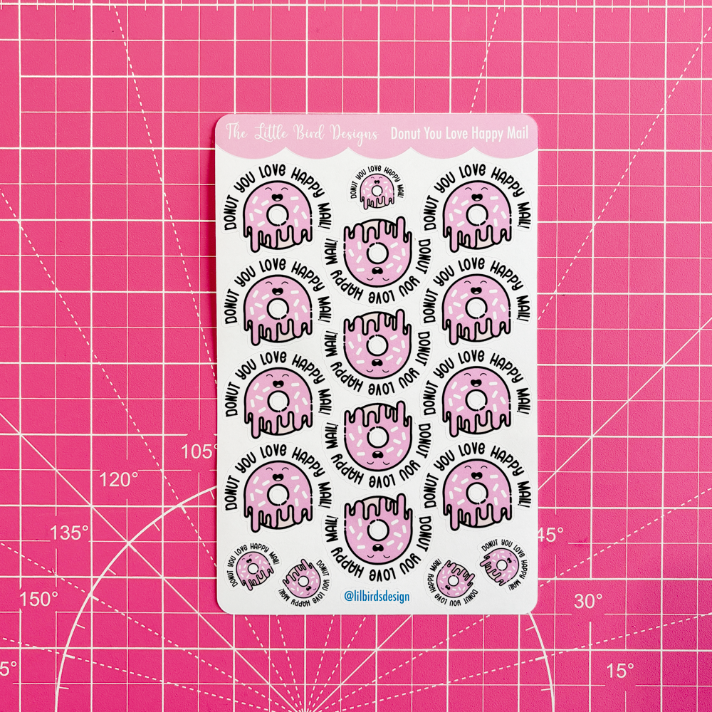 Donut You Love Happy Mail Sticker Sheet