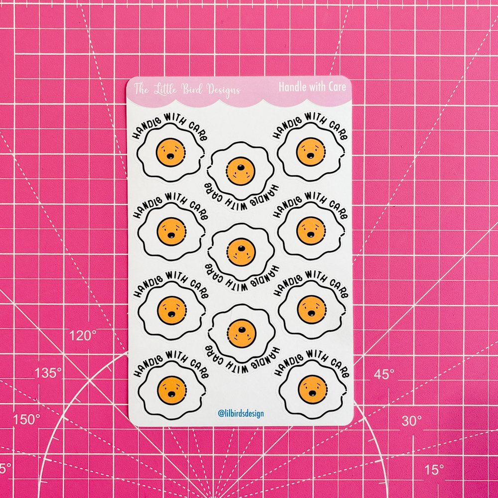 Handle with Care Sticker Sheet