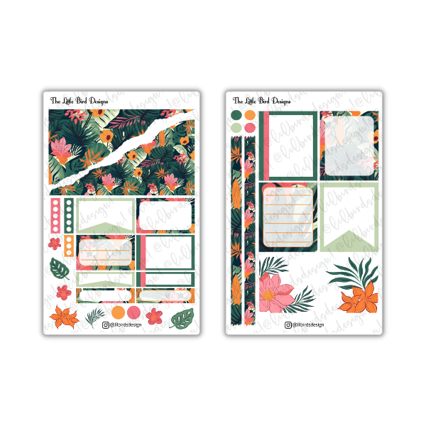 PRINTABLE - Tropical Passion Planner Daily Stickers Set