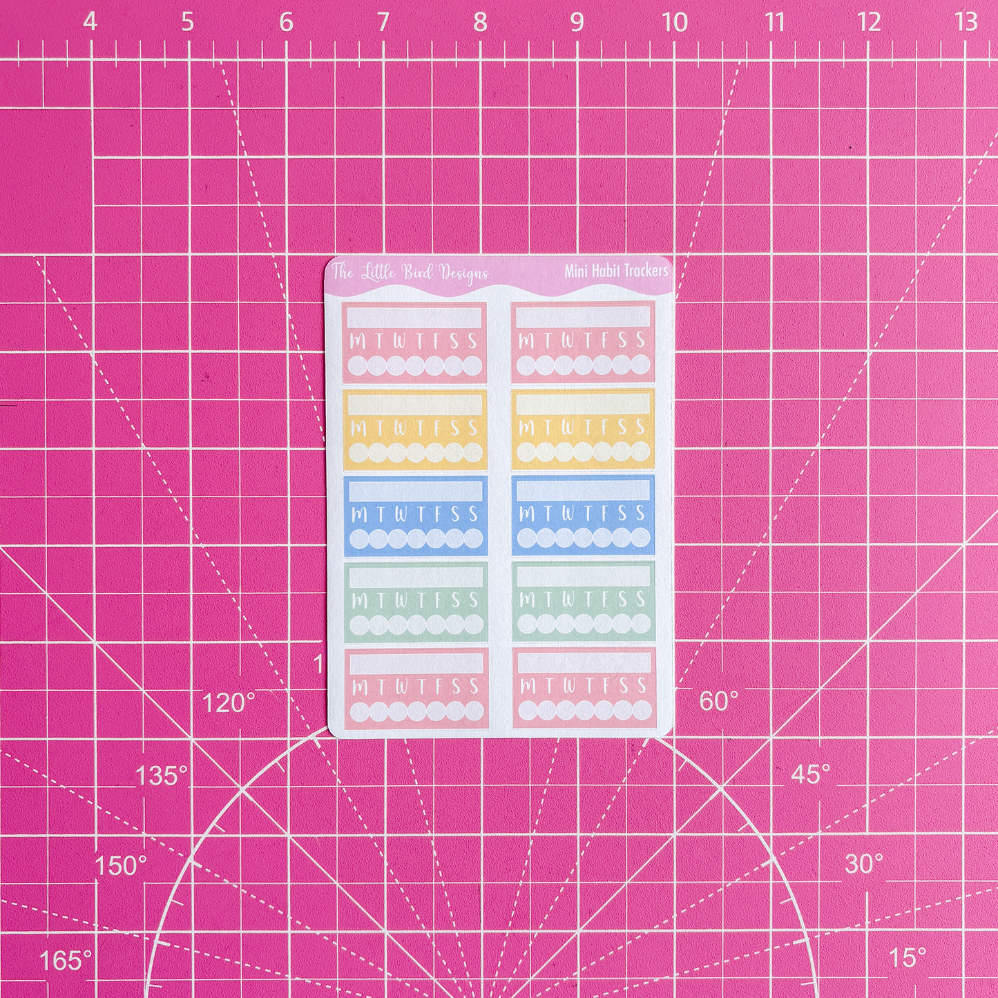 Mini Habit Tracker Sticker Sheets