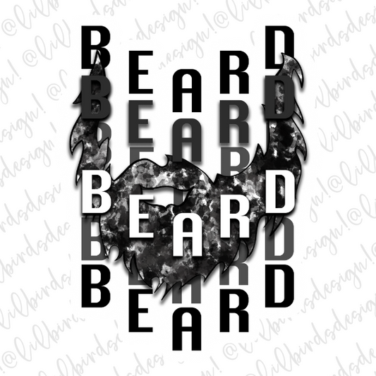 Beard Waterproof Vinyl Sticker