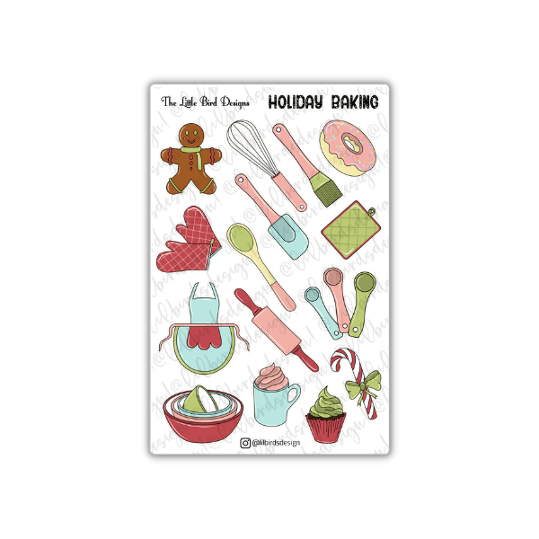 Holiday Baking Sticker Sheet