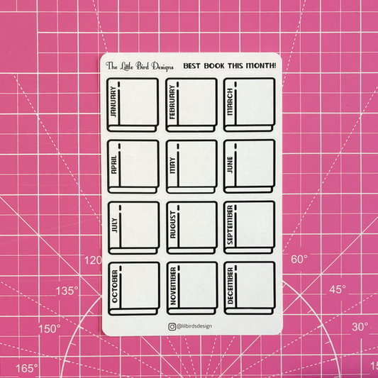 Best Book This Month Sticker Sheet