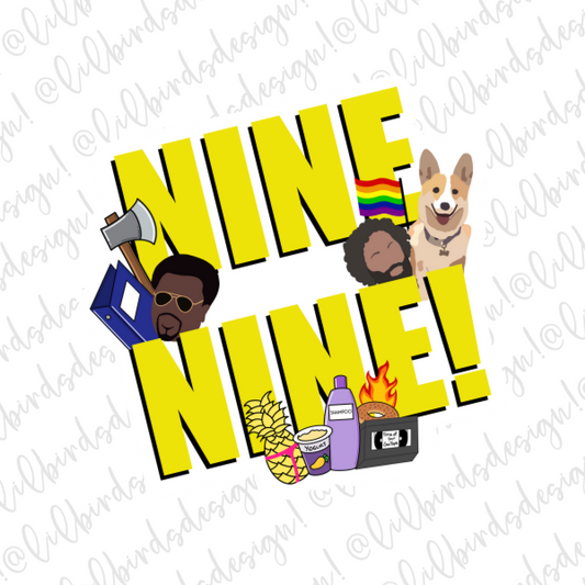 Nine - Nine Waterproof Vinyl Sticker