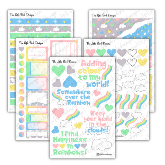 Pastel Rainbow Sticker Bundle